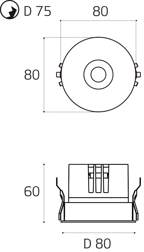Встраиваемый светильник Italline IT014-0208 gold