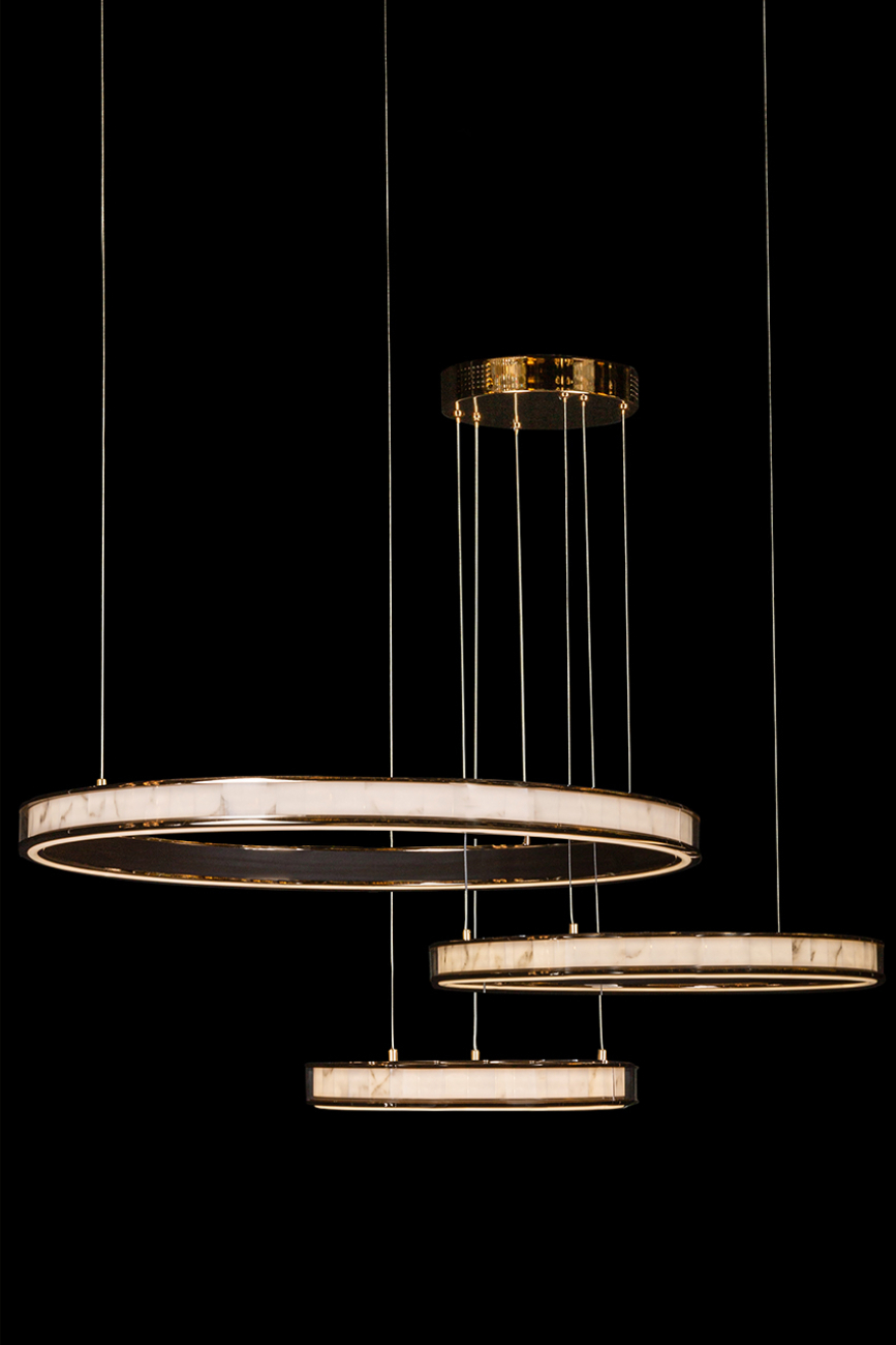 Подвесная люстра LEON Christine LE7702/800-3F Gold