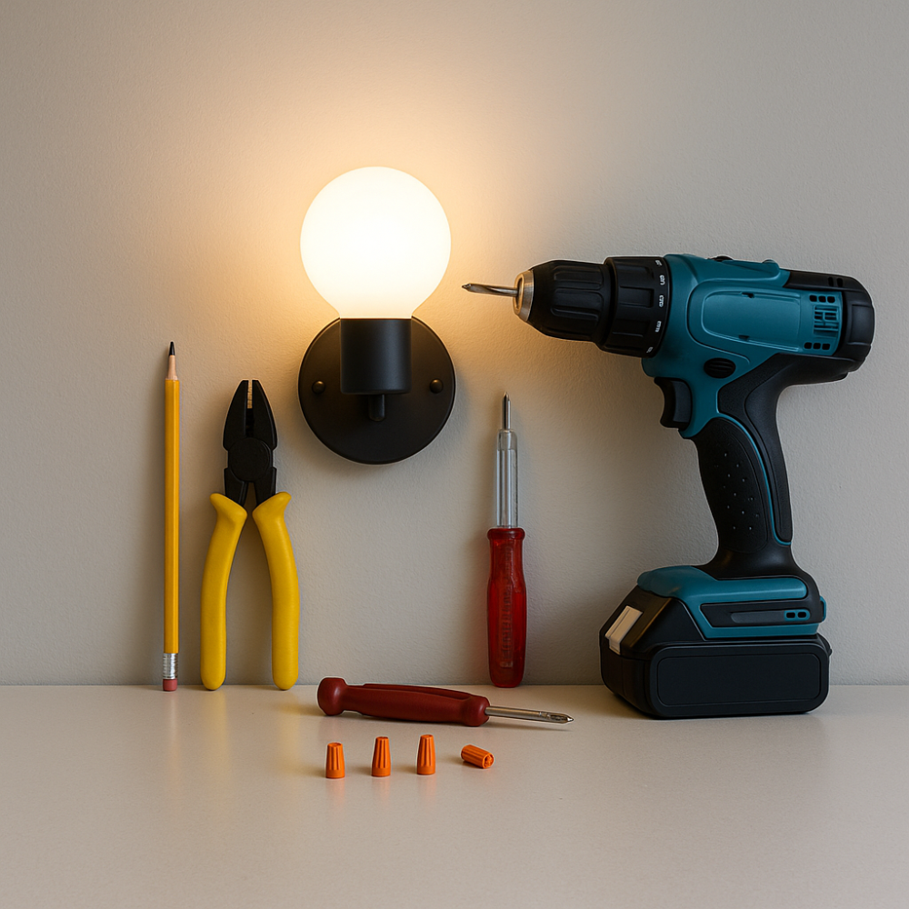 Как установить настенно бра?