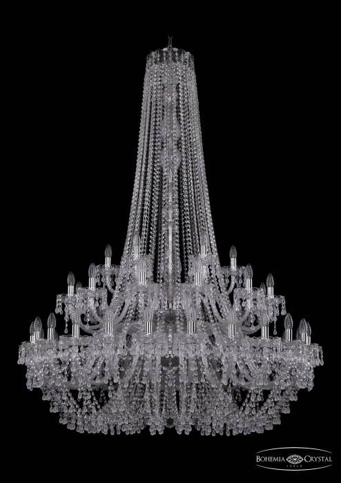 Подвесная хрустальная люстра 1410 Bohemia 1410/24+12+6/460/h-175/2d Ni V0300