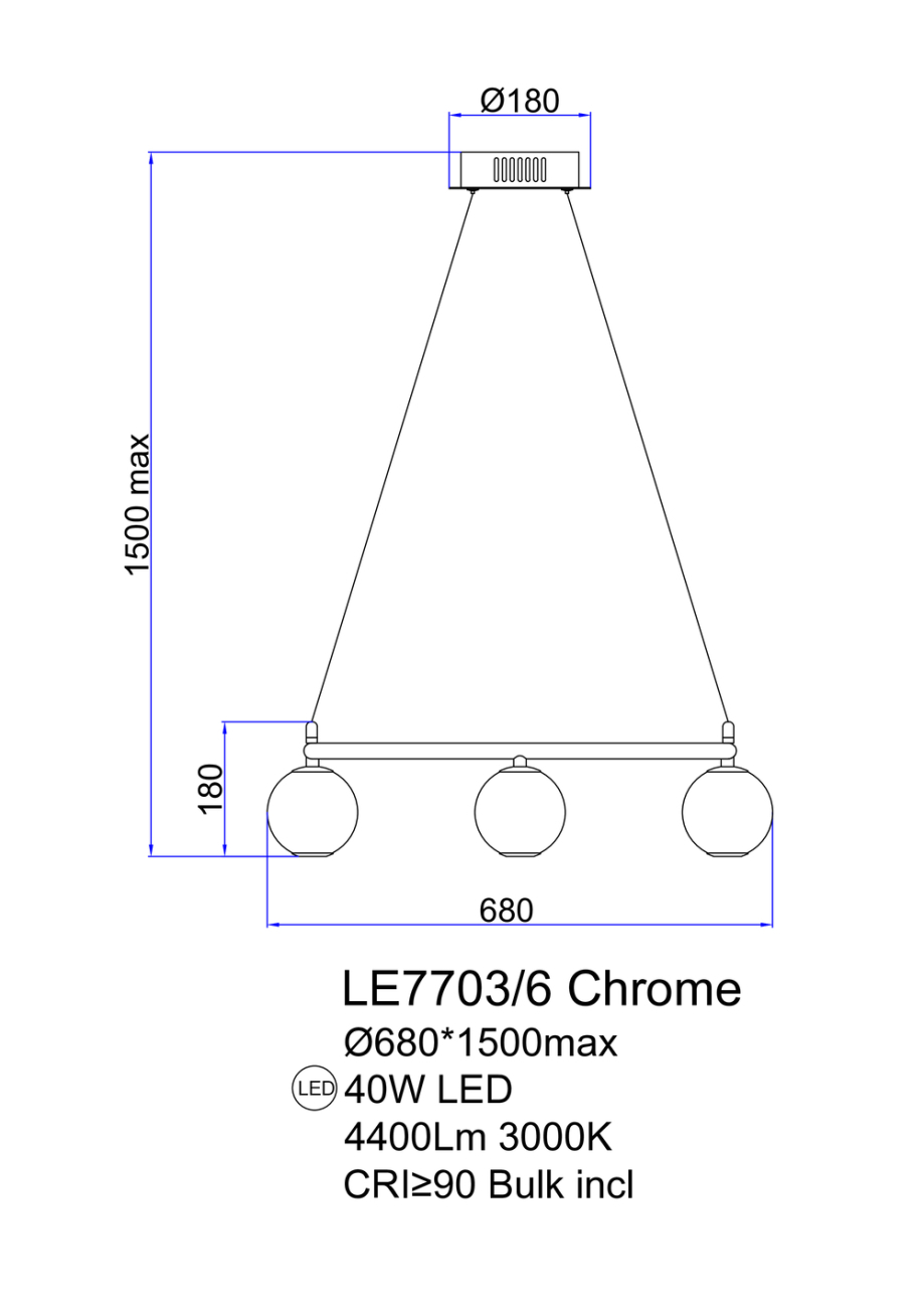 Подвесная люстра LEON Aurore LE7703/6 Gold