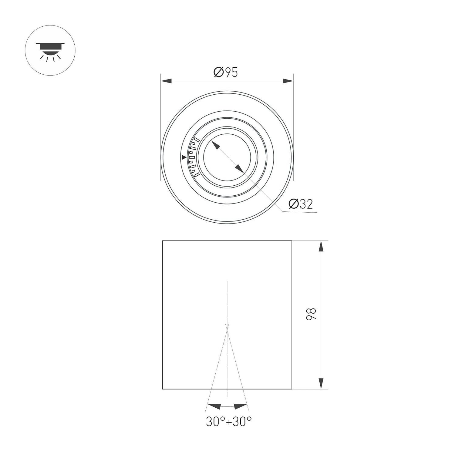 Накладной светильник Arlight Acento 055737