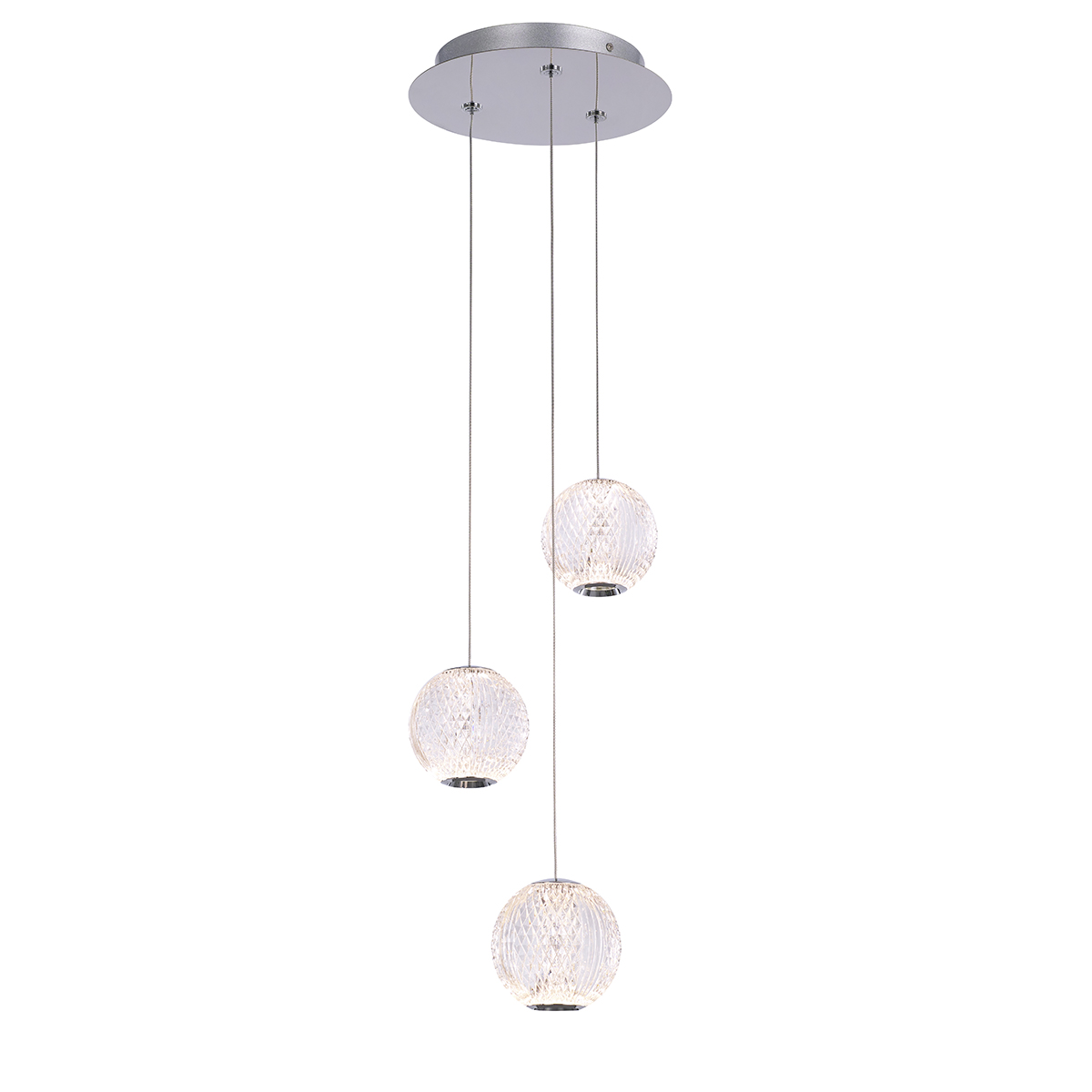 Светильник подвесной Delight Collection Elliot Diamante MD20001012-3A chrome Светильник подвесной Delight Collection Elliot Diamante MD20001012-3A chrome