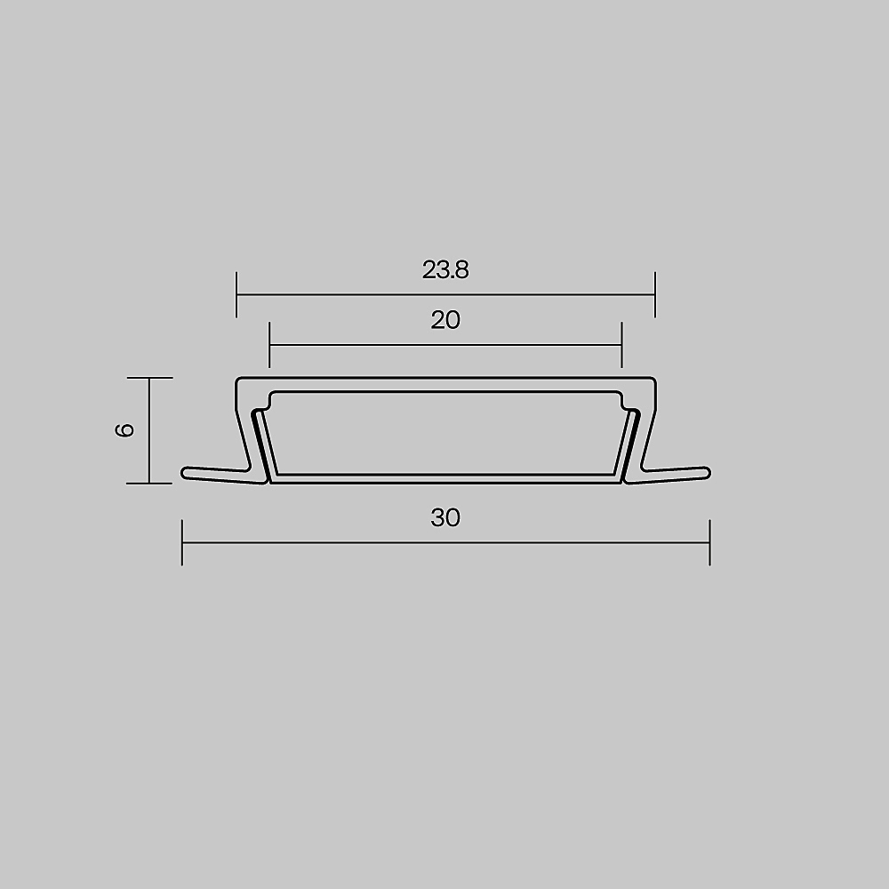 Профиль Maytoni Встраиваемый с накладным фланцем профиль 632018