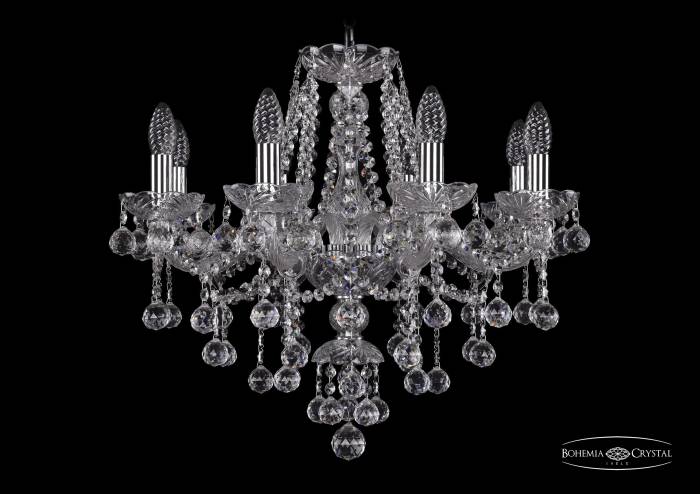 Подвесная хрустальная люстра 1415 Bohemia 1415/8/200 Ni Balls