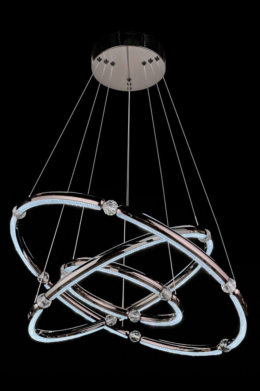 Подвесная люстра LEON Ani LE7710/800-3K Black/Chrome