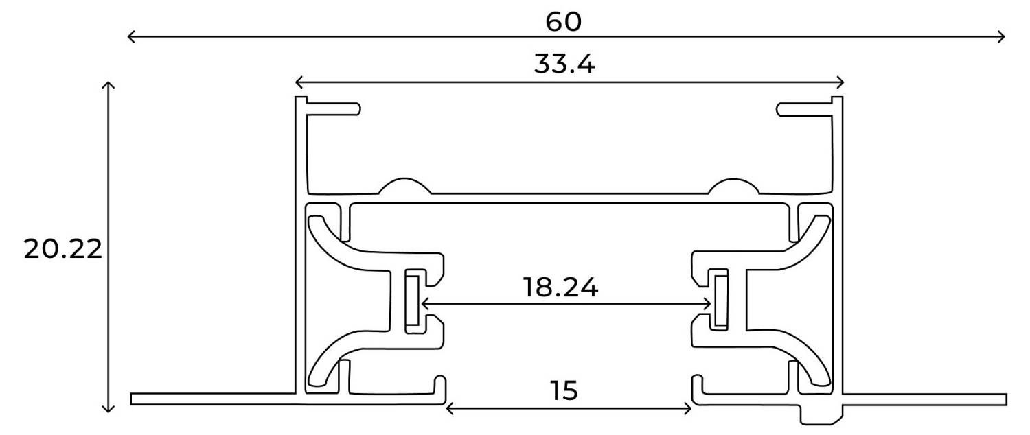 Шинопровод встраиваемый однофазный Hesby Lighting Skylite HSBL_0037
