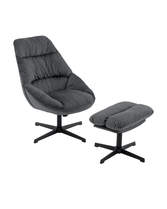 Кресло Stool Group Оррелл QH-8347KT-OT HLR-21 dark grey