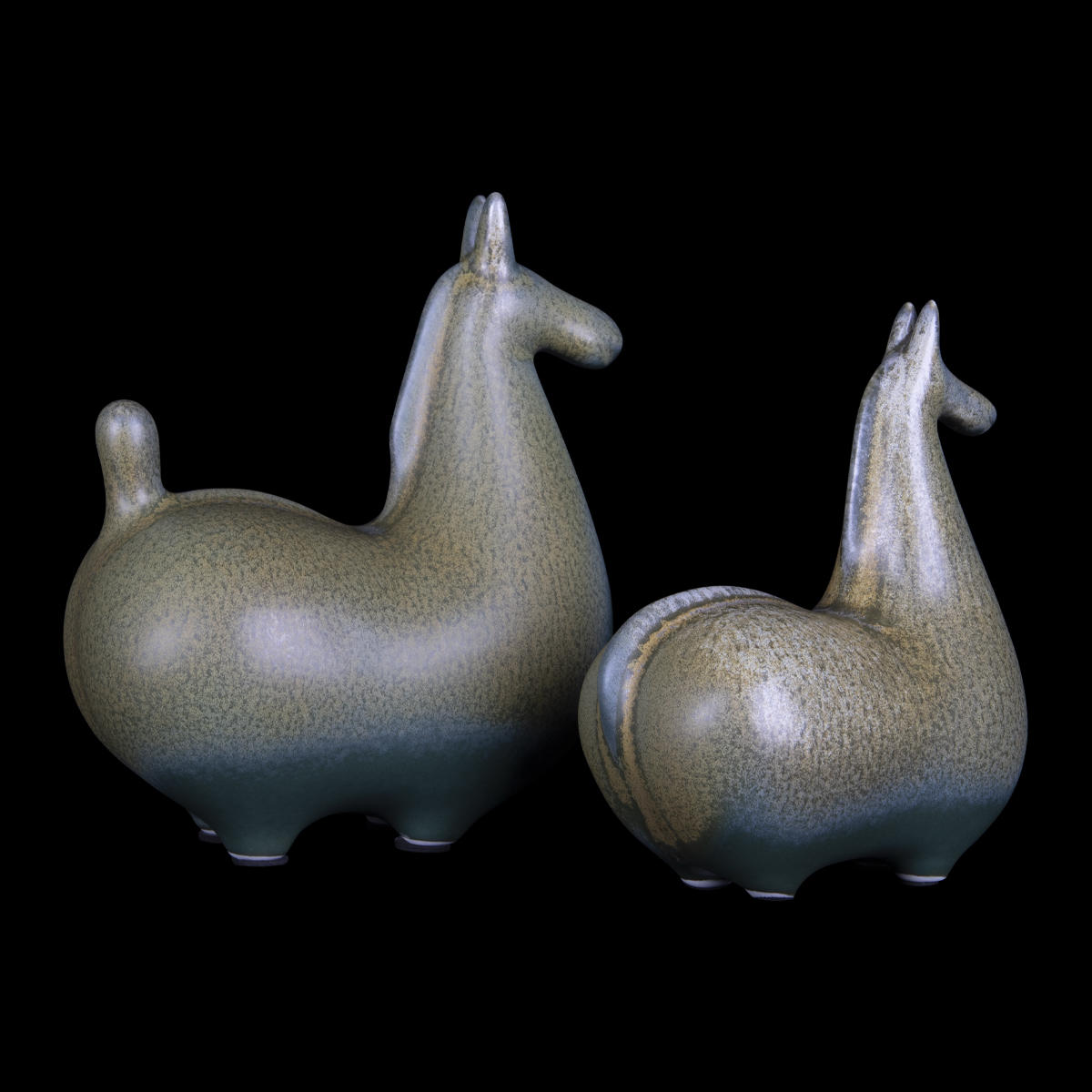 Статуэтка (2 штуки) Loft It Horse 10283 Green (2 pcs)