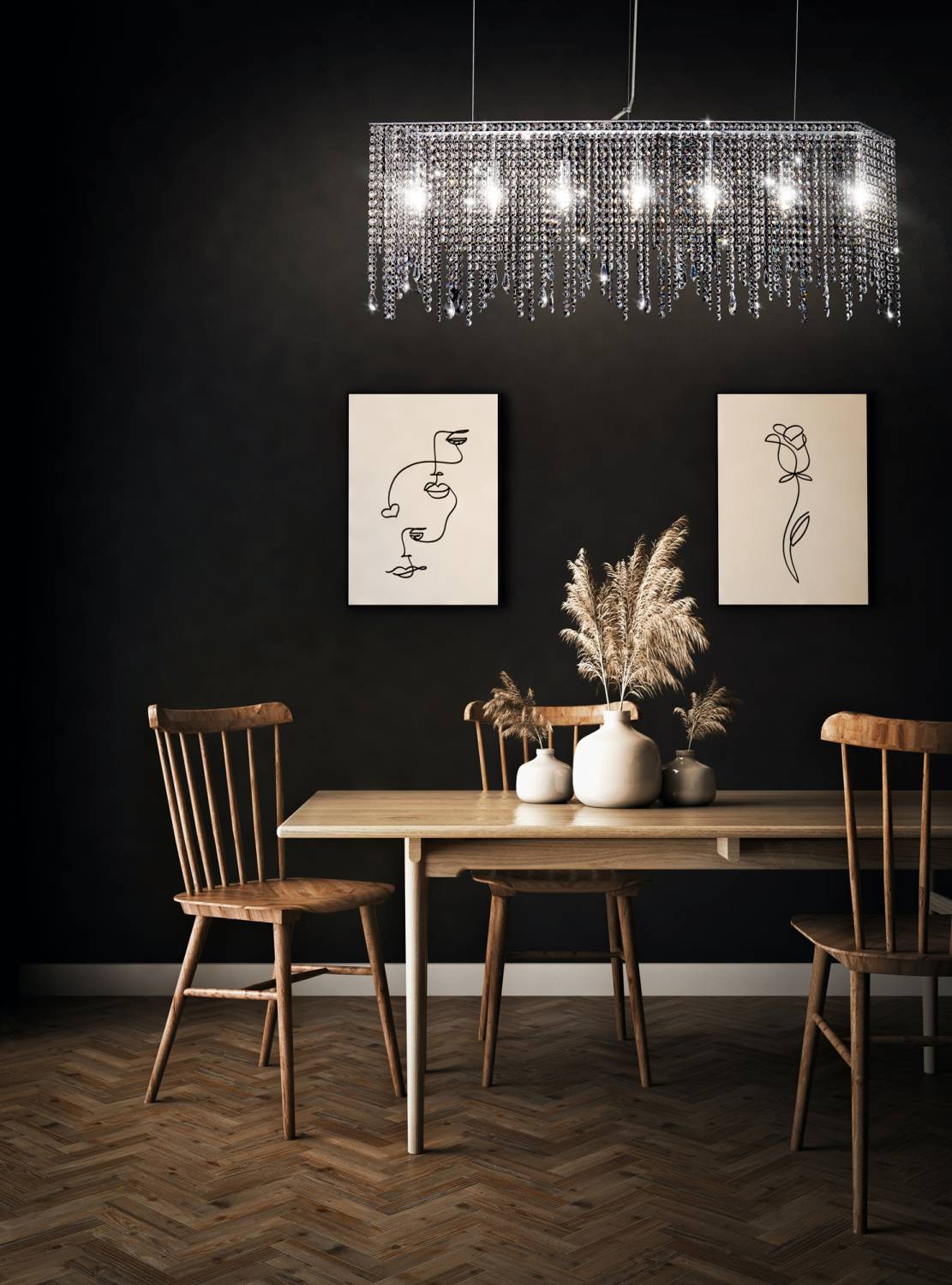 Подвесная хрустальная люстра Empress Maytoni DIA002PL-09CH Подвесная хрустальная люстра Empress Maytoni DIA002PL-09CH