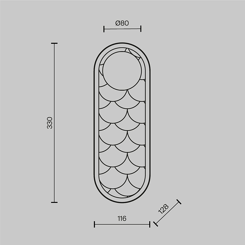 Настенный светильник Maytoni Perlamour MOD473WL-L20BSK