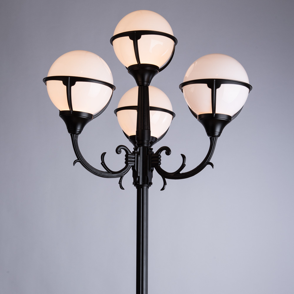 Столб фонарный уличный Arte Lamp MONACO A1497PA-4BK