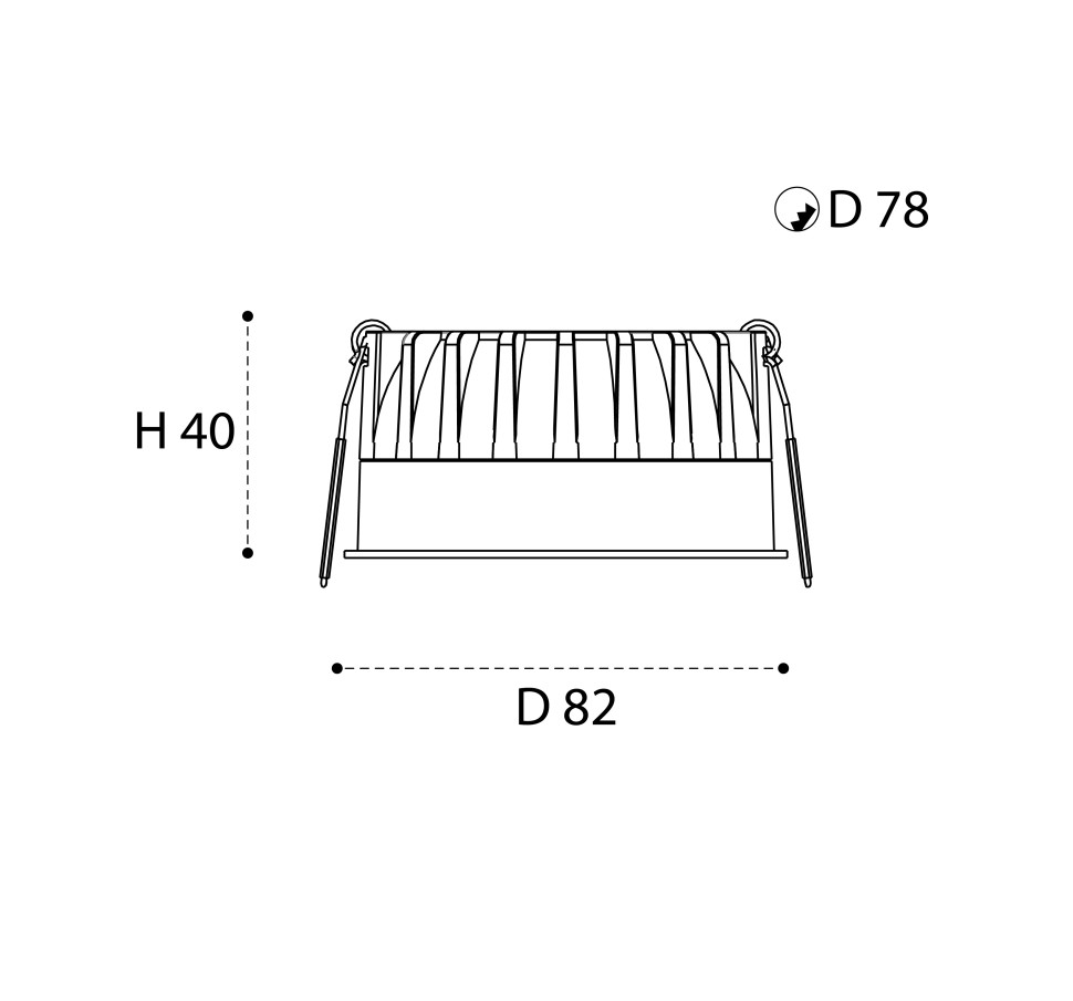 Встраиваемый светильник Italline IT08-8042 IT08-8042 white 3000K