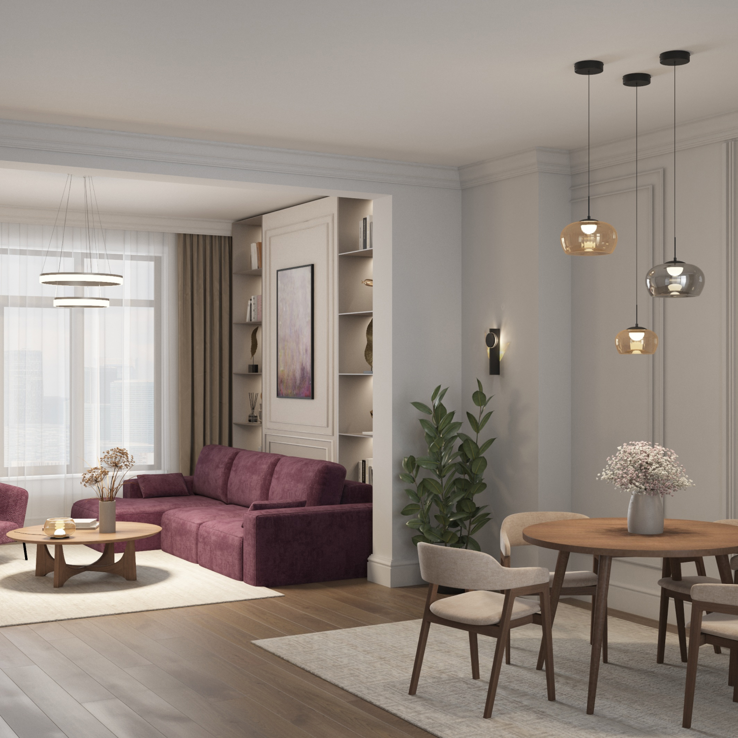 Настольная лампа Denkirs Floa DK6747-BK+AM