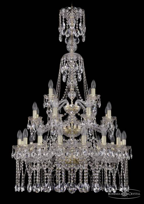 Подвесная хрустальная люстра 1413 Bohemia 1413/16+8+4/300/XL-134/3d G