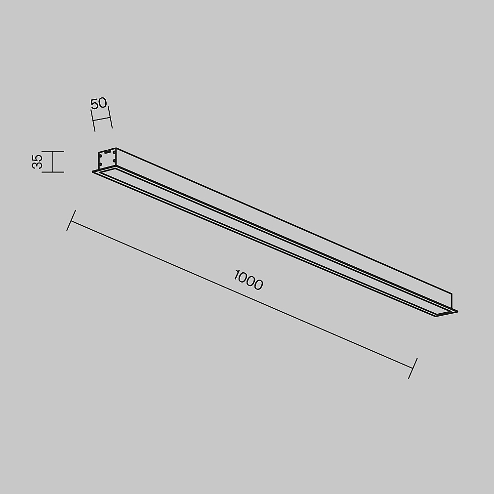 Встраиваемый светильник Maytoni Встраиваемые линейные светильники LL313011