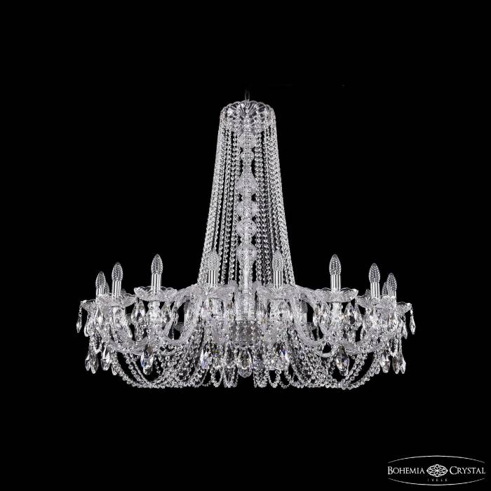 Подвесная хрустальная люстра 1402 Bohemia 1402/18/400/h-105 Ni