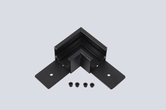 Соединитель для магнитного накладного шинопровода угловой Crystal Lux Space easy CLT 0.214 04 BL