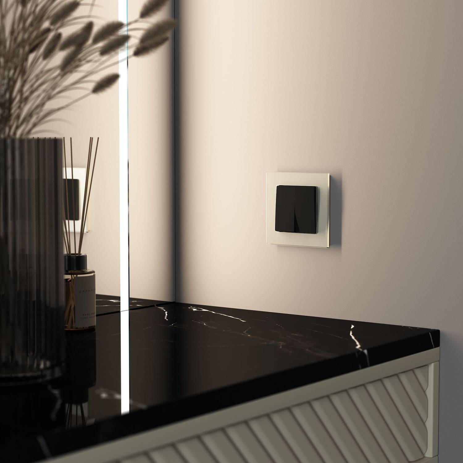 Рамка Werkel W0013111/ Рамка на 1 пост Senso (шампань, стекло soft-touch)