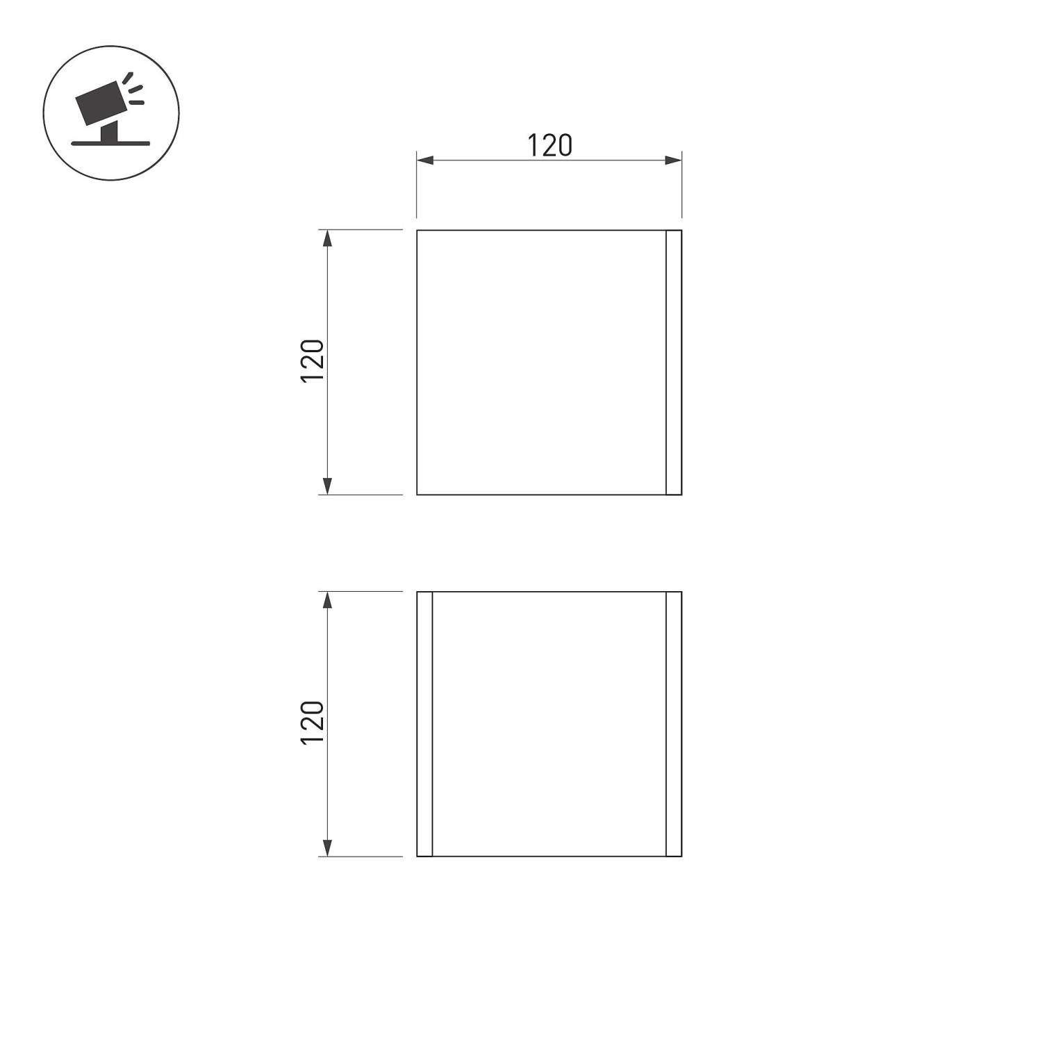 Уличный настенный светильник Arlight Peran 058169