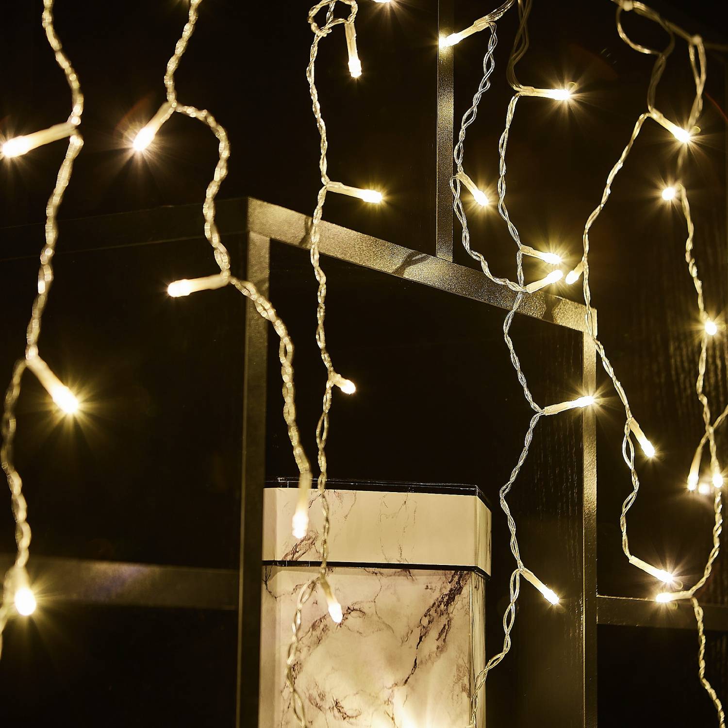 Бахрома светодиодная со статическим свечением, 6м Uniel ULD-B6007-200/STK WARM WHITE IP44