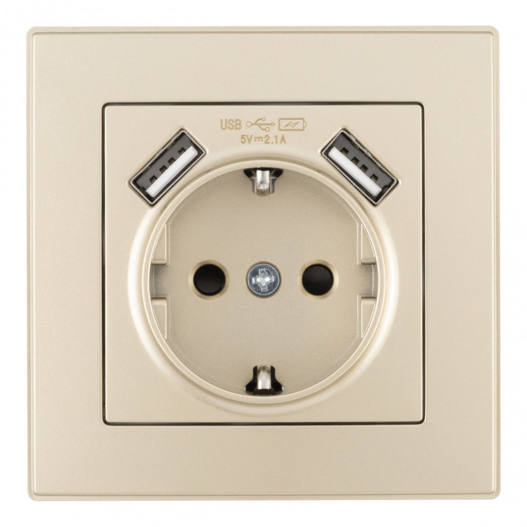 Розетка Arte Milano Set06-1 SET06-1-47-1 shampan