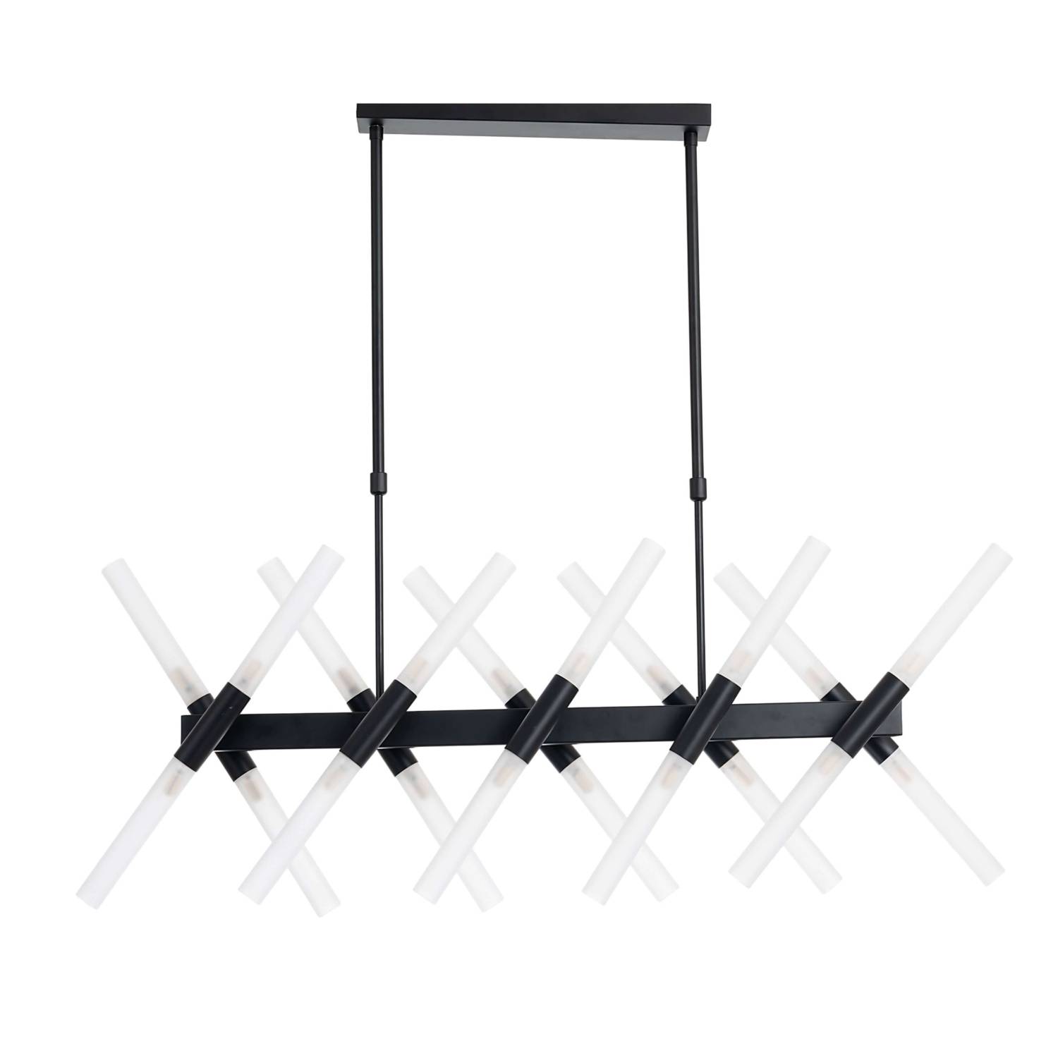 Люстра на штанге Lumina Deco Alford LDP 6036-20 BK