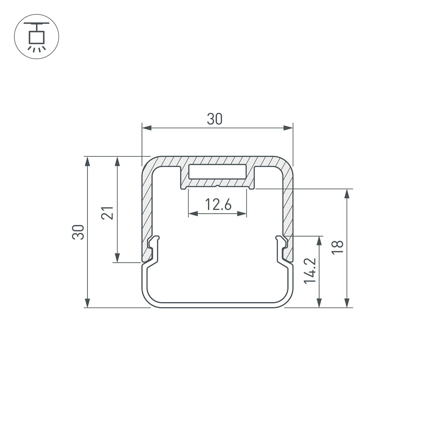 Профиль Arlight Line-D 055097