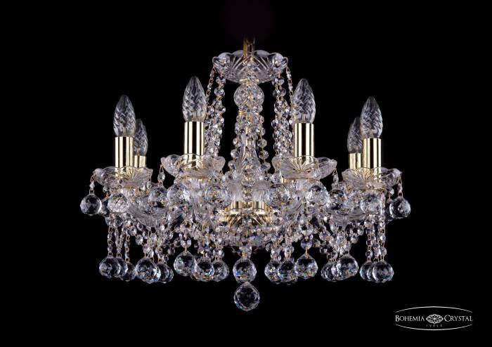 Подвесная хрустальная люстра 1413 Bohemia 1413/8/165 G Balls