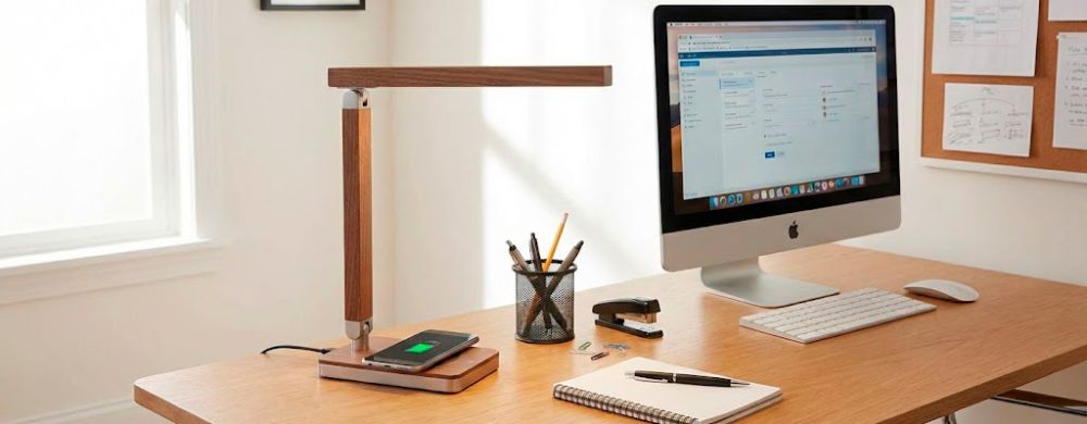 Настольные лампы с беспроводной зарядкой: для дома и офиса