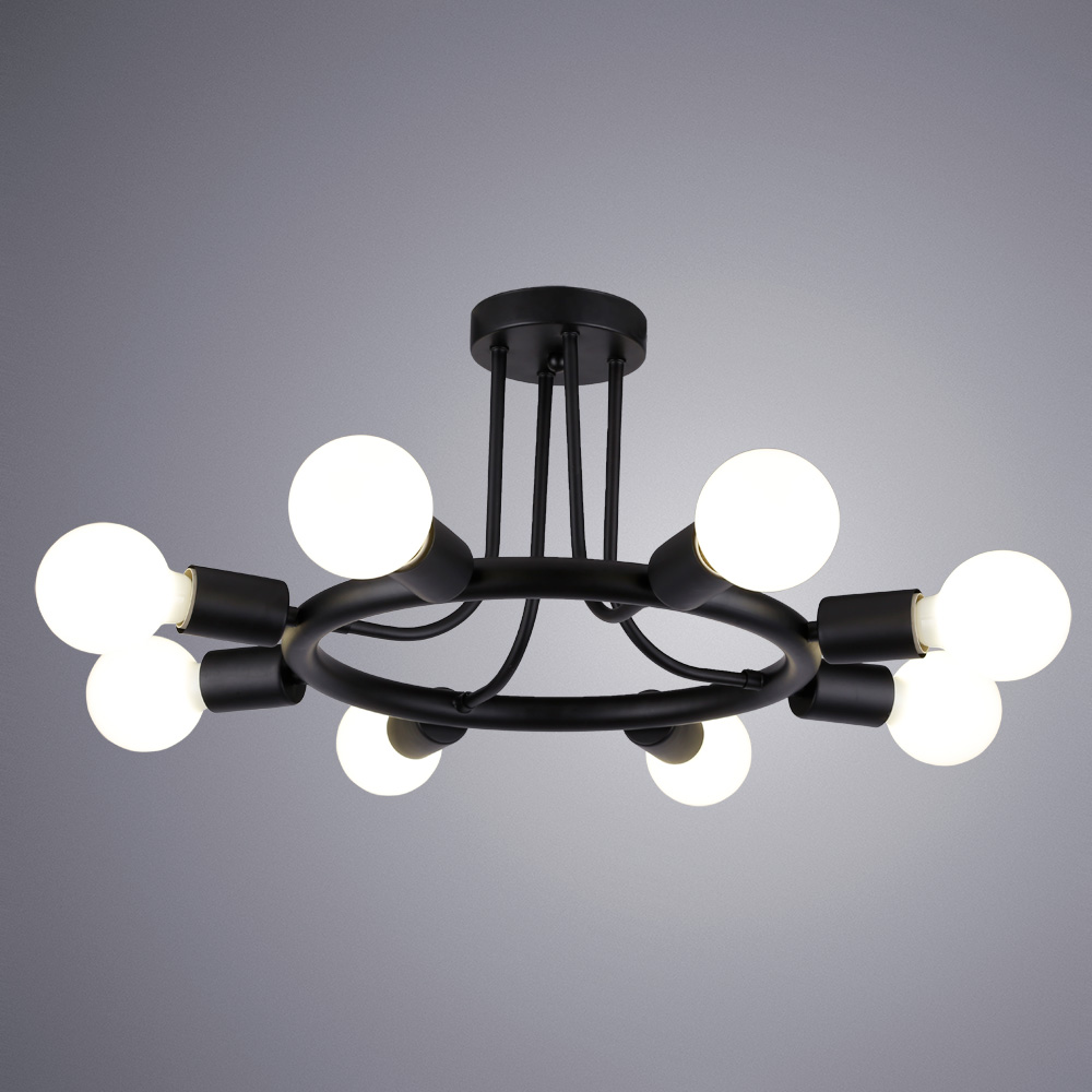 Потолочная люстра Arte Lamp Highgarden A6063PL-8BK
