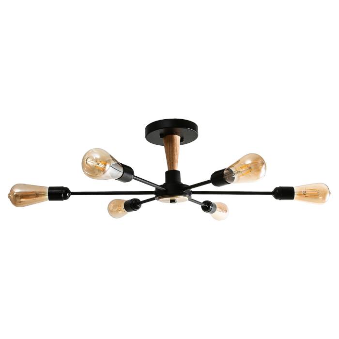 Потолочная люстра ЭкономСвет 80008 80008/6BK+WD