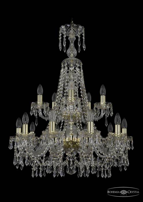Подвесная хрустальная люстра 1403 Bohemia 1403/10+5/240/XL-92/2d G