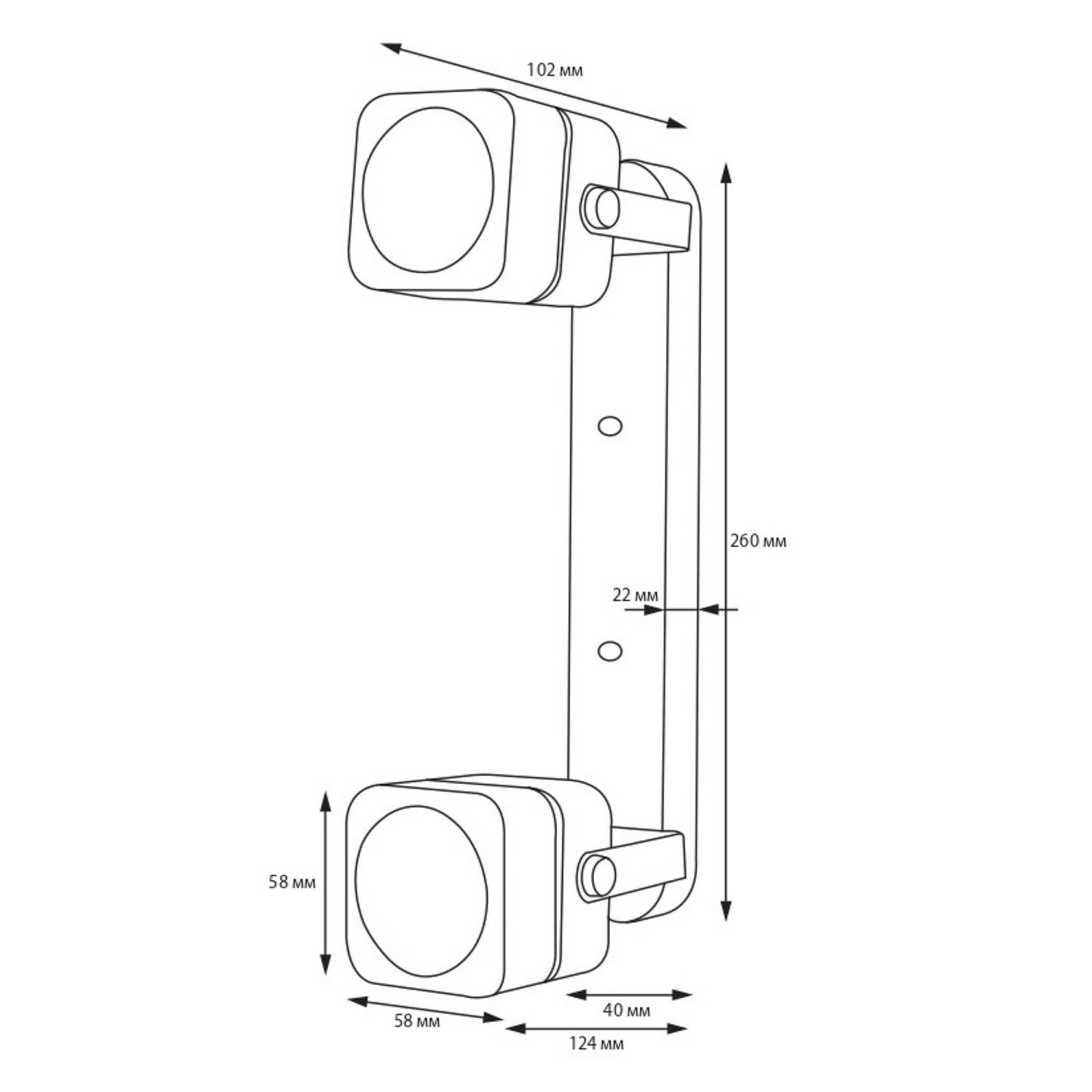 Светильник спот Fametto Sotto DLC-S613 GU10x2 WHITE