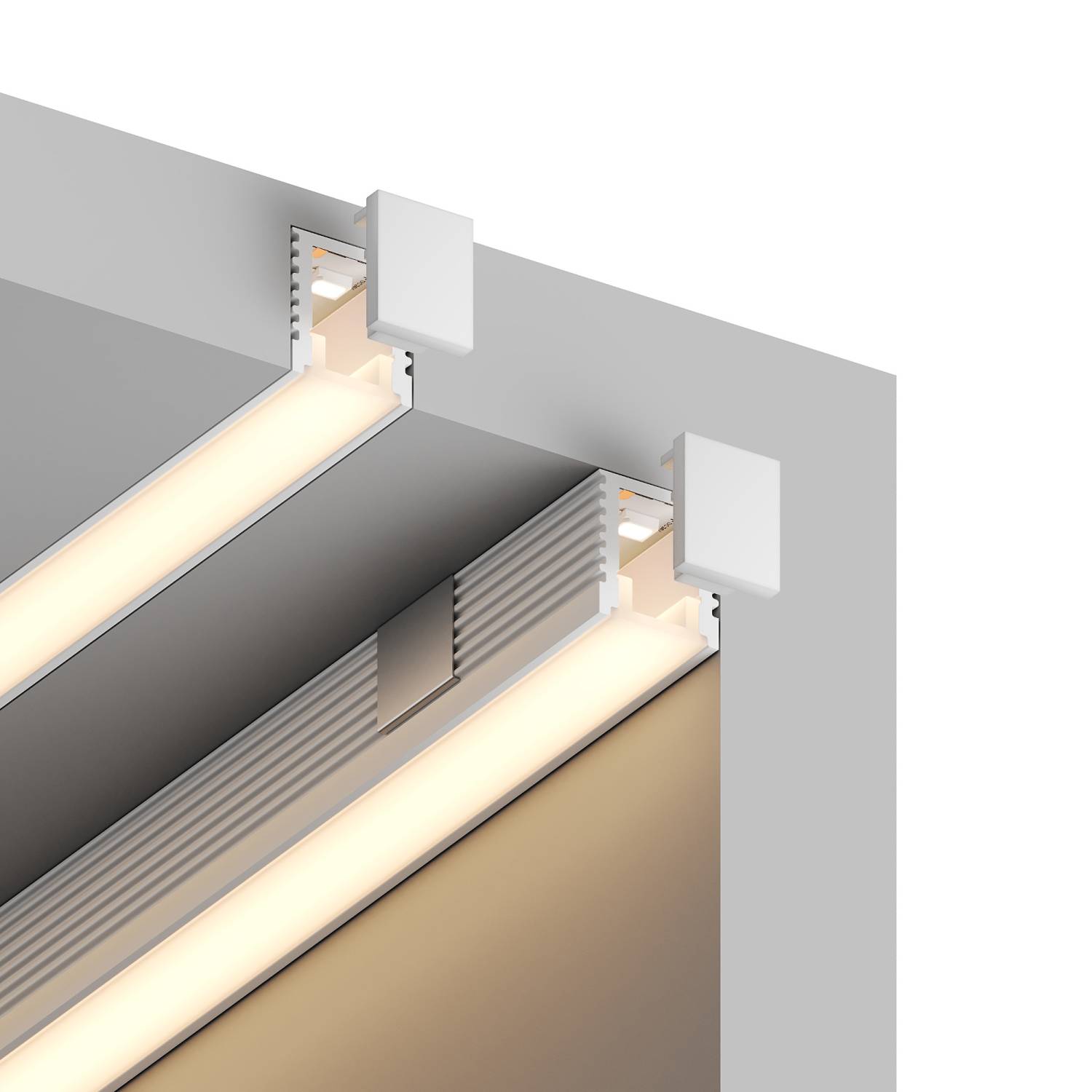 Накладной профиль для светодиодной ленты-2м, белый Hesby Lighting Line HSBL_0198