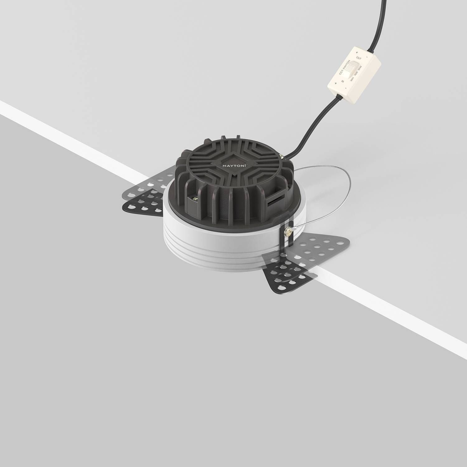 Встраиваемый светильник Maytoni Okno DL055-8W3-4-6K-TRS-B