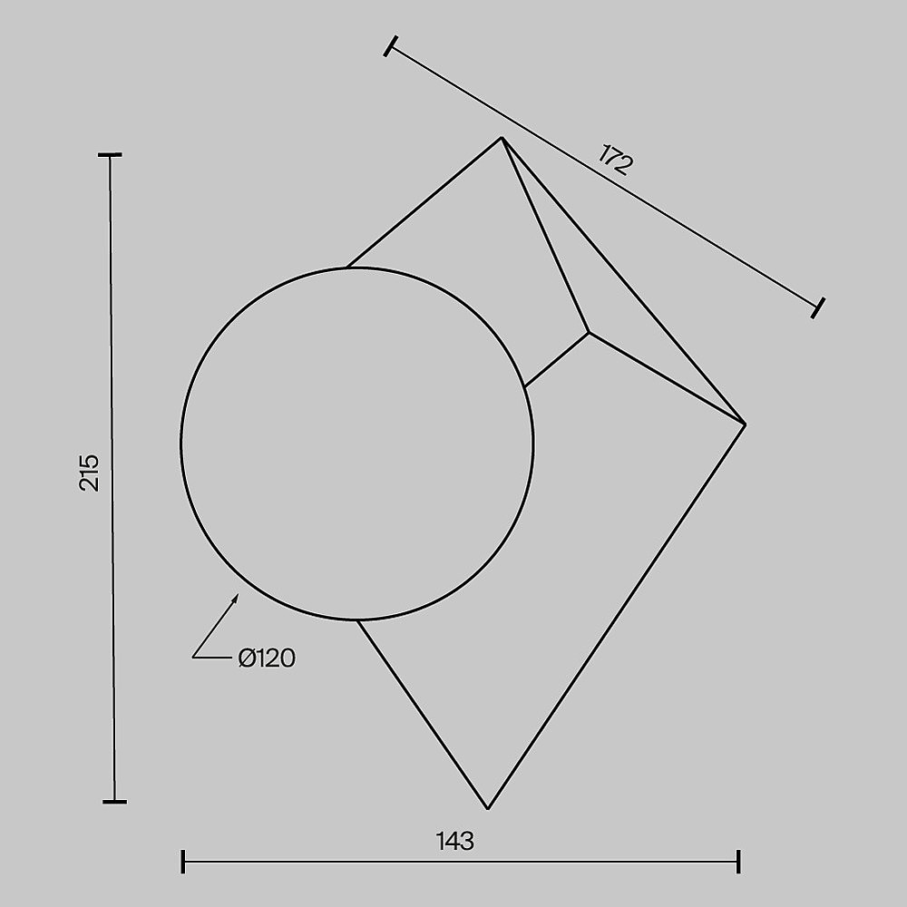 Настенное бра Maytoni Cubeo MOD445WL-01B