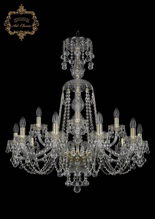 Подвесная хрустальная люстра 11.26 Art Classic 11.26.10+5.300.XL-95.Gd.B