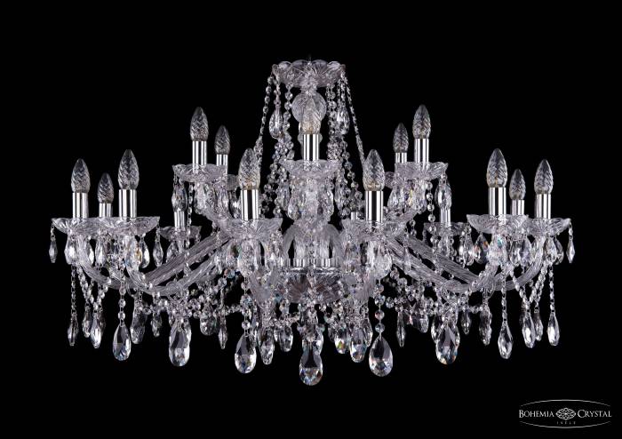 Подвесная хрустальная люстра 1413 Bohemia 1413/12+6/360 Ni
