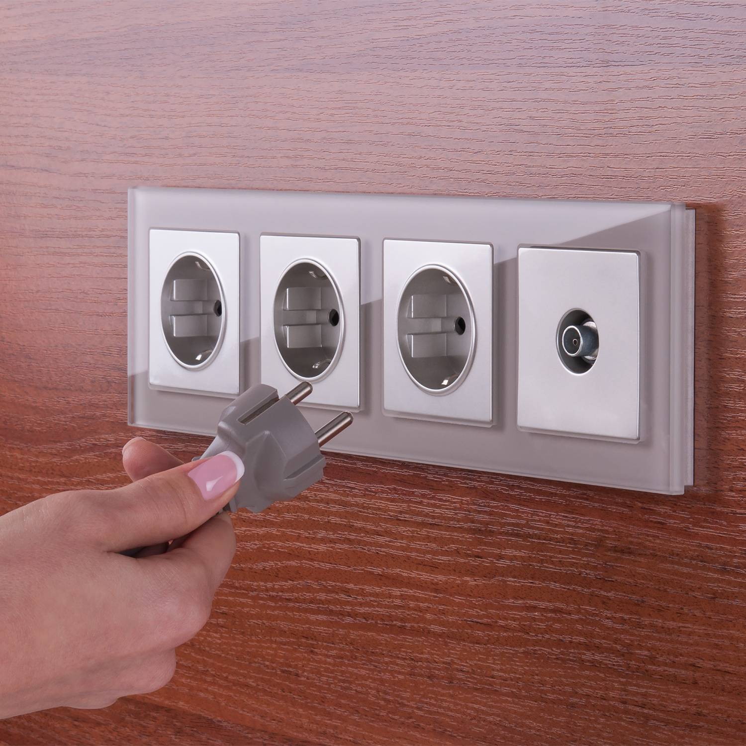 Розетка Werkel W1171006/ Розетка с заземлением (серебряный)