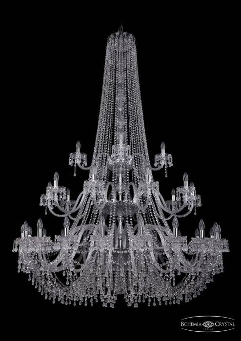 Подвесная хрустальная люстра 1410 Bohemia 1410/20+10+5/530/h-200/3d Ni V0300