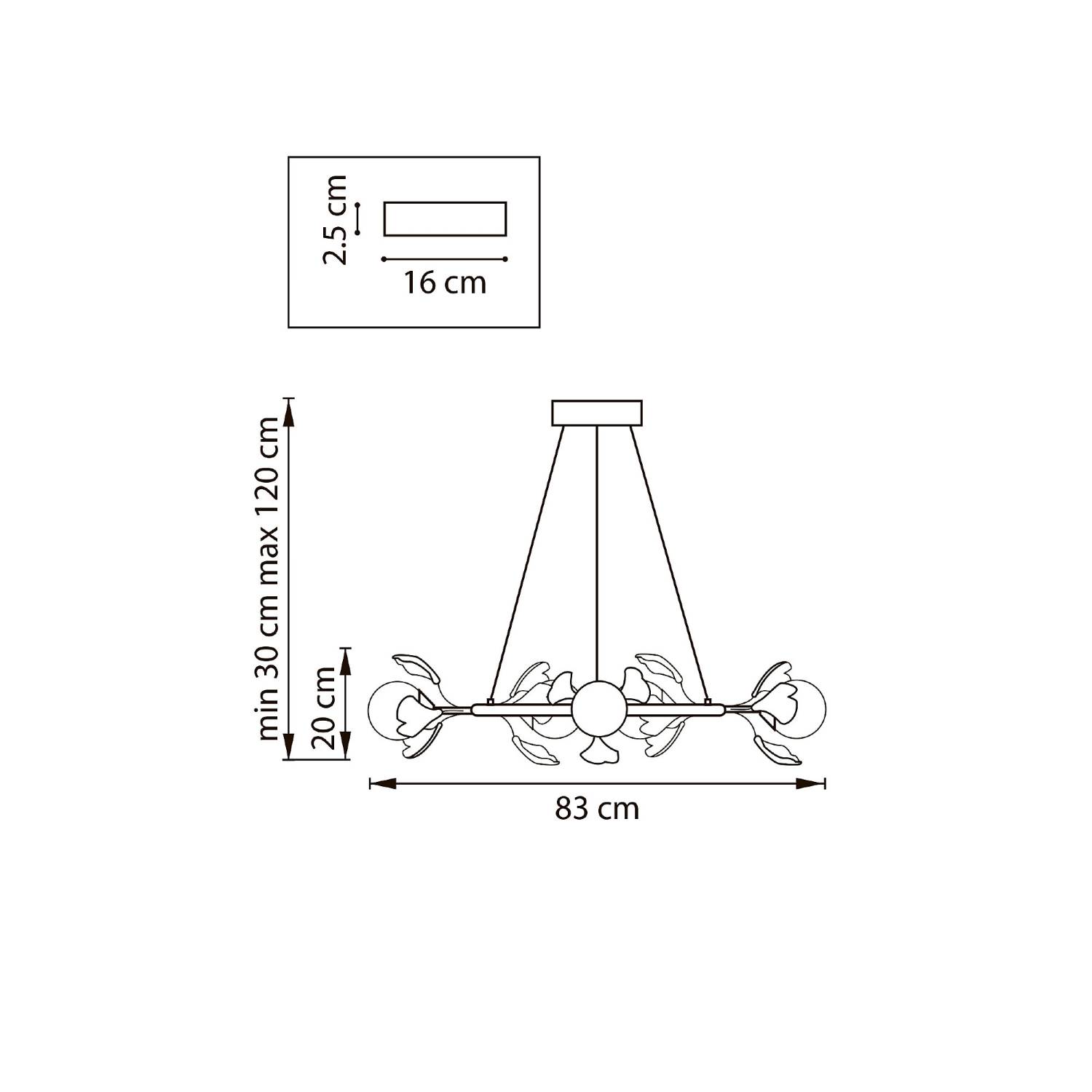 Подвесная люстра Lightstar Ceramo Bw 799097