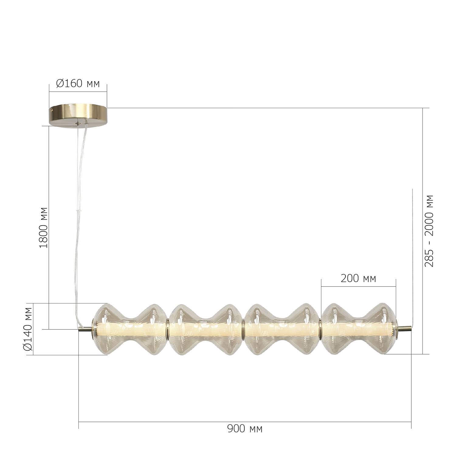 Светильник подвесной ST Luce Spine SL6136.223.01 Светильник подвесной ST Luce Spine SL6136.223.01