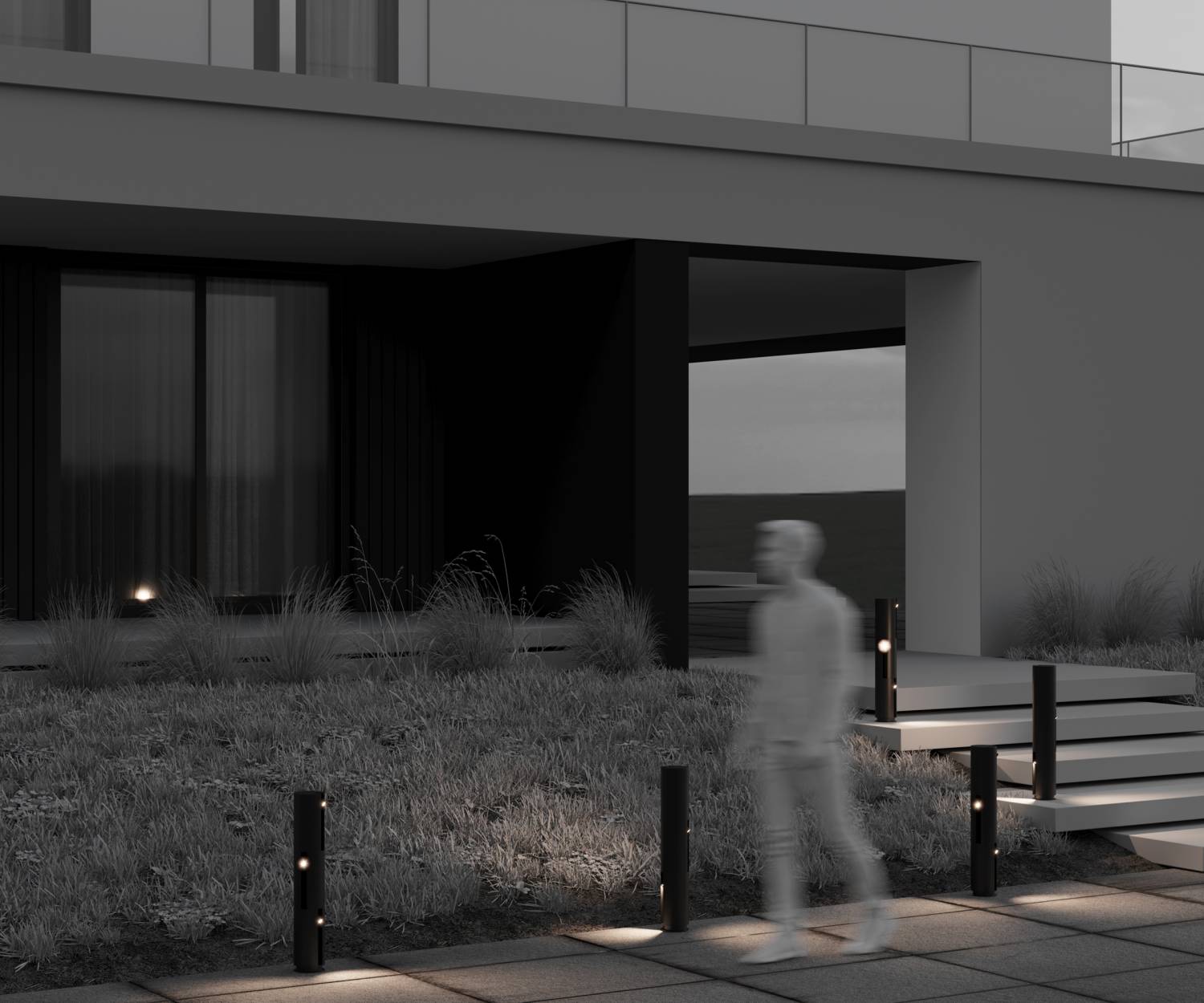 Уличный наземный светильник Maytoni Cave O468FL-L9B3K