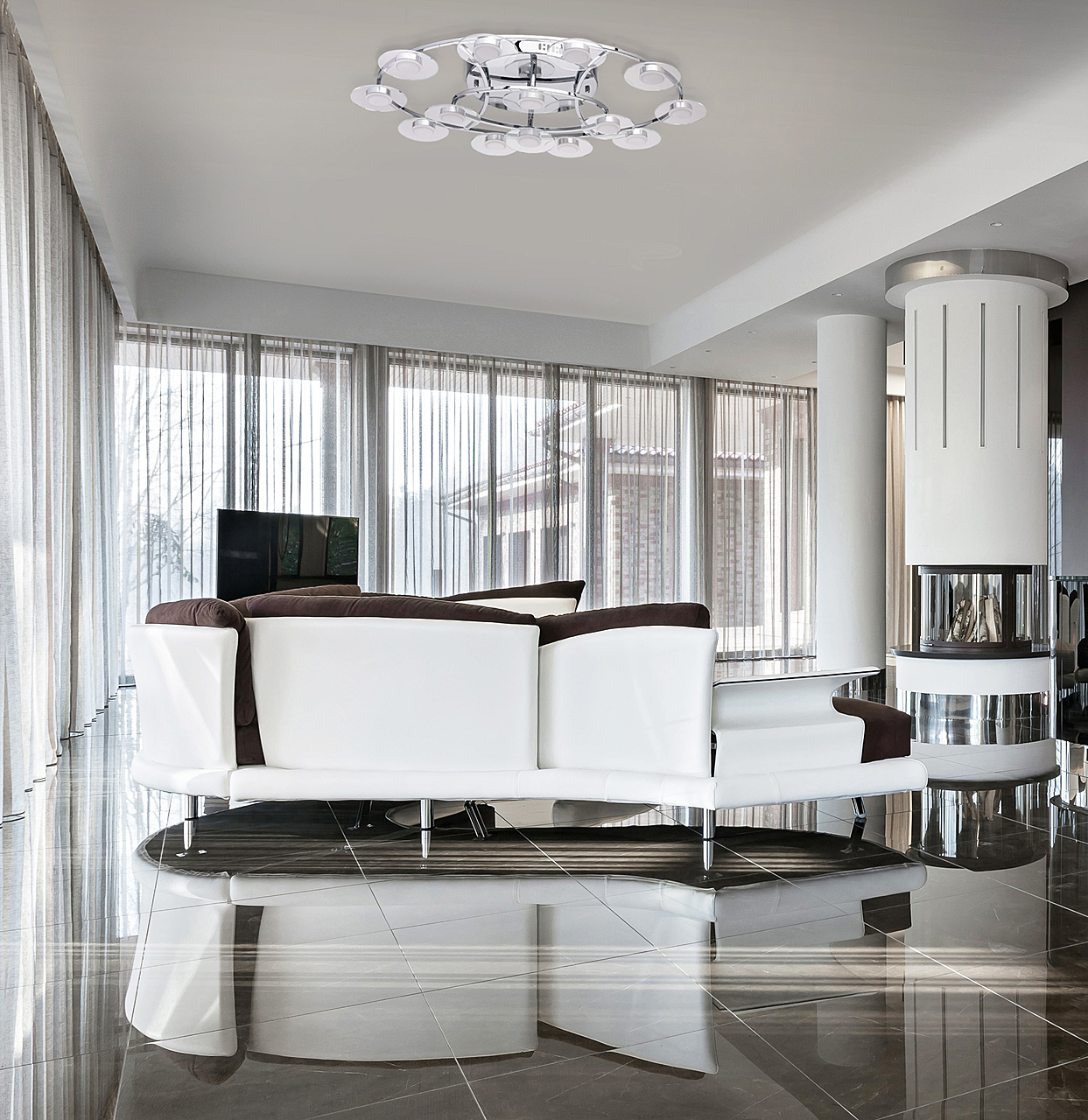 Потолочная светодиодная люстра Гэлэкси De Markt 632014814