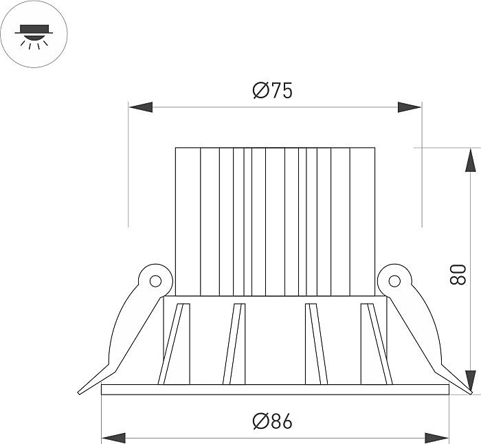 Встраиваемый светильник Arlight Foggy 044626