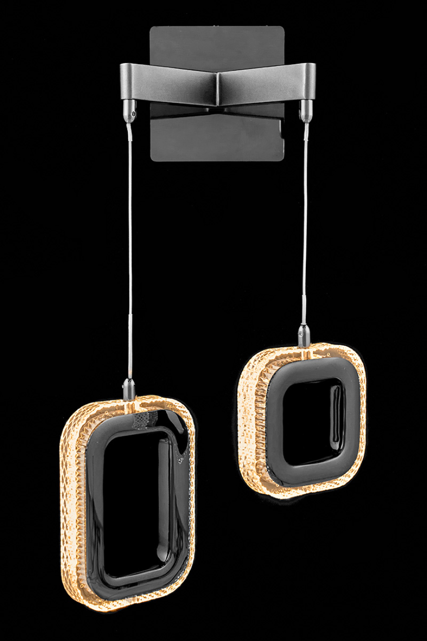 Настенное бра LEON Theona LE7701/2W Grey/Black Chrome