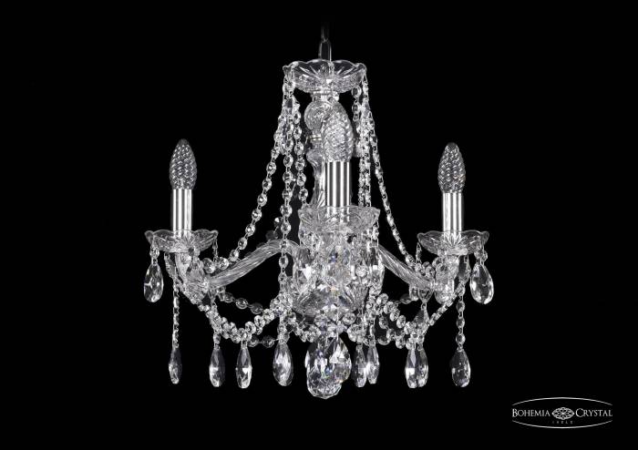 Подвесная хрустальная люстра 1413 Bohemia 1413/3/165 Ni