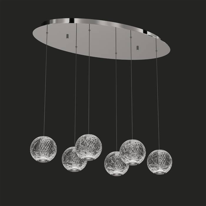 Светильник подвесной Delight Collection Elliot Diamante MD20001012-6A chrome Светильник подвесной Delight Collection Elliot Diamante MD20001012-6A chrome