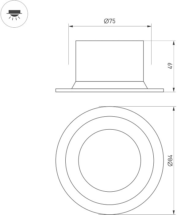 Встраиваемый светильник Arlight Drop 054694